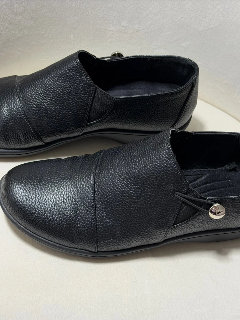 FlexStep Tatum Black Faux Leather Slip On Loafers Women’s Size 9.5 Wide